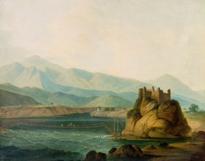 セリナグルのロープブリッジ、1800年頃